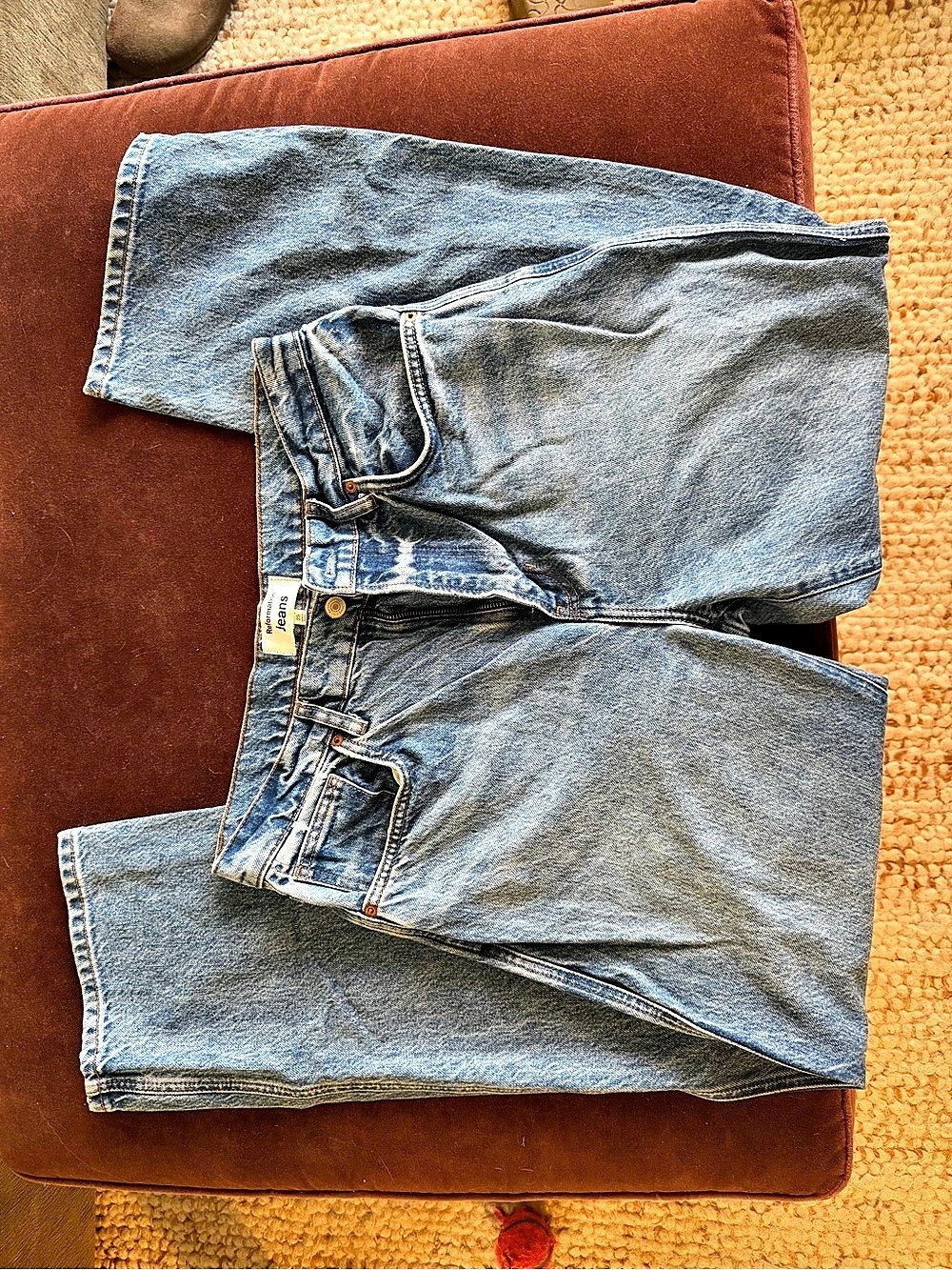 Reformation Val 90s Mid Rise Straight Jeans Straight Leg Jeans in Blue Waist 29